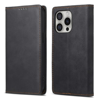 DF-05 For iPhone 16 Pro Wallet Case RFID Blocking PU Leather Phone Cover