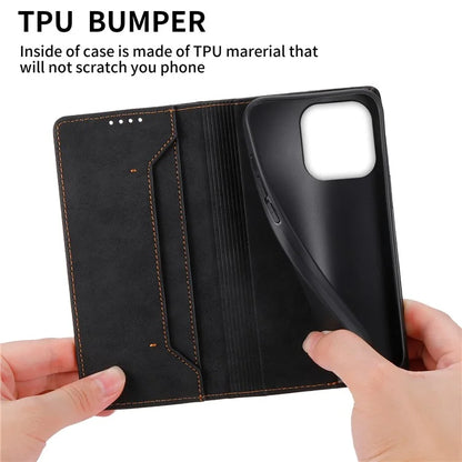 DF-05 For iPhone 16 Pro Wallet Case RFID Blocking PU Leather Phone Cover