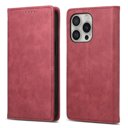DF-05 For iPhone 16 Pro Wallet Case RFID Blocking PU Leather Phone Cover