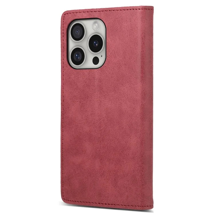 DF-05 For iPhone 16 Pro Wallet Case RFID Blocking PU Leather Phone Cover
