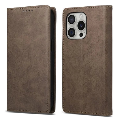DF-05 For iPhone 16 Pro Wallet Case RFID Blocking PU Leather Phone Cover