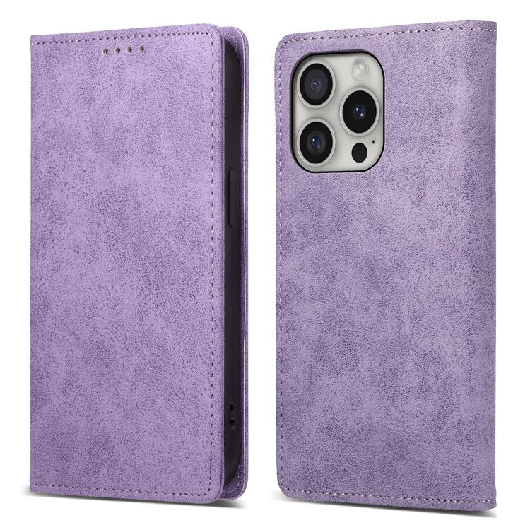 DF-05 For iPhone 16 Pro Wallet Case RFID Blocking PU Leather Phone Cover
