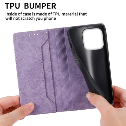 DF-05 For iPhone 16 Pro Wallet Case RFID Blocking PU Leather Phone Cover