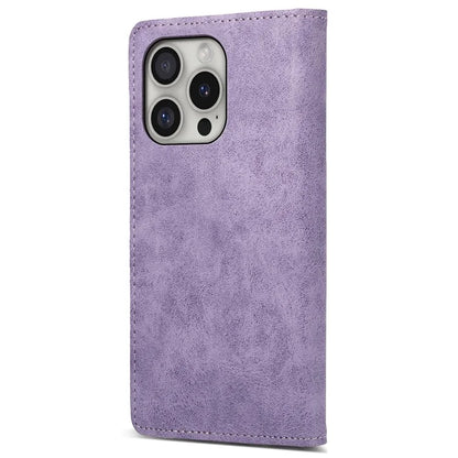 DF-05 For iPhone 16 Pro Wallet Case RFID Blocking PU Leather Phone Cover
