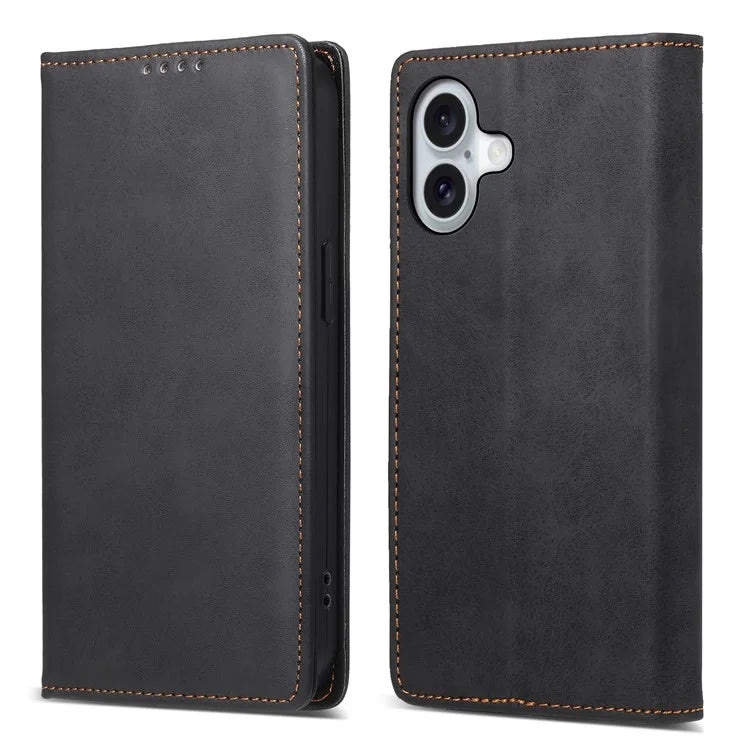 DF-05 For iPhone 16 Case PU Leather RFID Blocking Phone Cover