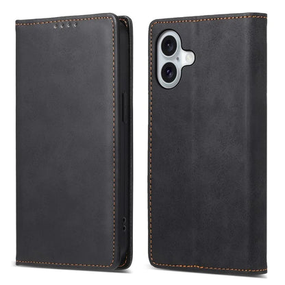 DF-05 For iPhone 16 Case PU Leather RFID Blocking Phone Cover