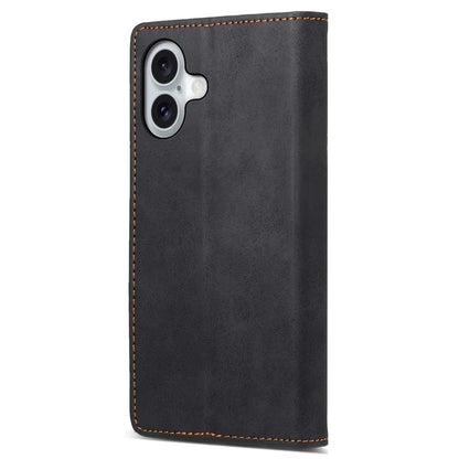DF-05 For iPhone 16 Case PU Leather RFID Blocking Phone Cover