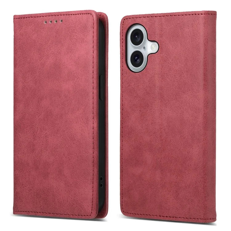 DF-05 For iPhone 16 Case PU Leather RFID Blocking Phone Cover