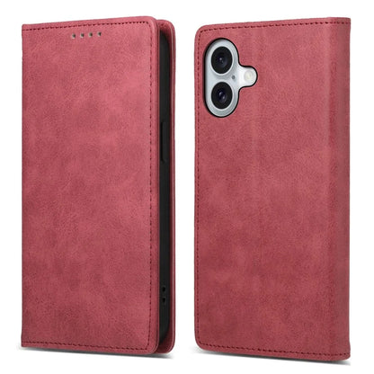 DF-05 For iPhone 16 Case PU Leather RFID Blocking Phone Cover
