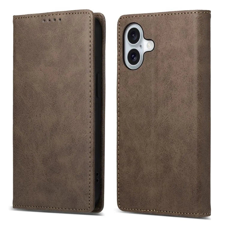 DF-05 For iPhone 16 Case PU Leather RFID Blocking Phone Cover