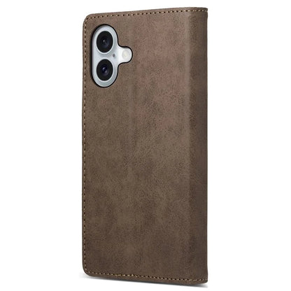 DF-05 For iPhone 16 Case PU Leather RFID Blocking Phone Cover