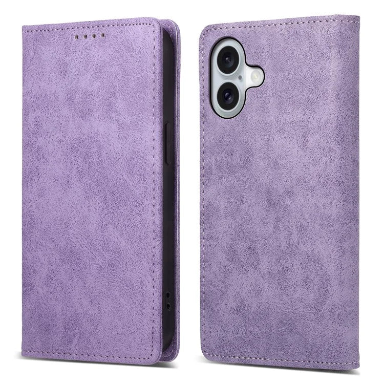 DF-05 For iPhone 16 Case PU Leather RFID Blocking Phone Cover