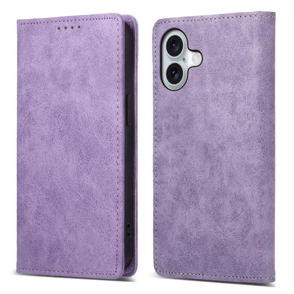 DF-05 For iPhone 16 Case PU Leather RFID Blocking Phone Cover