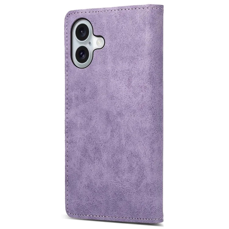 DF-05 For iPhone 16 Case PU Leather RFID Blocking Phone Cover