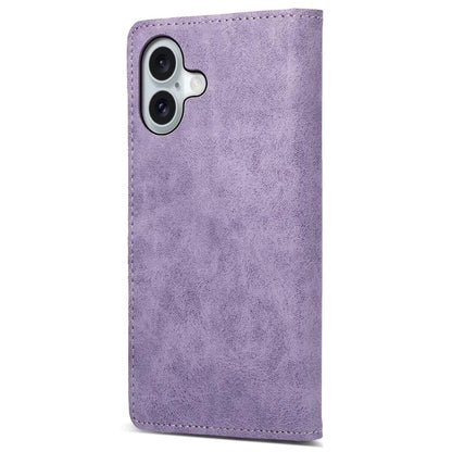 DF-05 For iPhone 16 Case PU Leather RFID Blocking Phone Cover