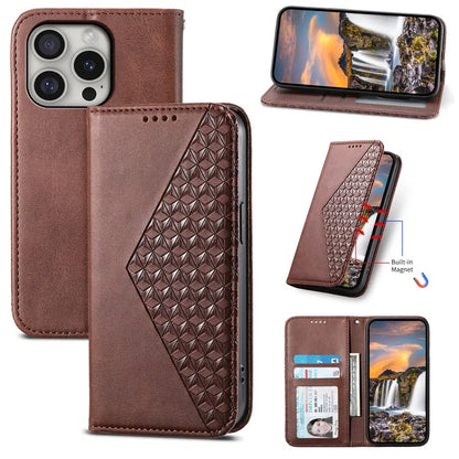 For iPhone 16 Pro Wallet Phone Case Imprinted PU Leather Flip Cover
