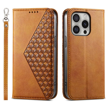 For iPhone 16 Pro Wallet Phone Case Imprinted PU Leather Flip Cover