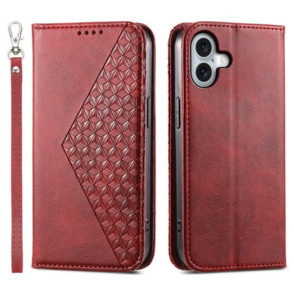 For iPhone 16 Plus Stand Case Imprinted PU Leather Wallet Phone Cover