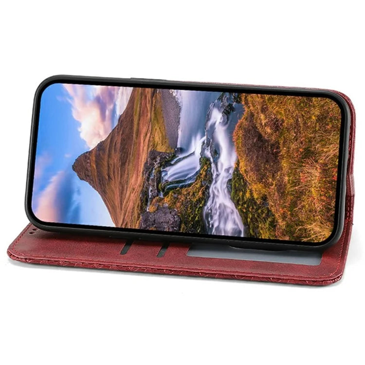 For iPhone 16 Plus Stand Case Imprinted PU Leather Wallet Phone Cover