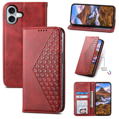 For iPhone 16 Plus Stand Case Imprinted PU Leather Wallet Phone Cover