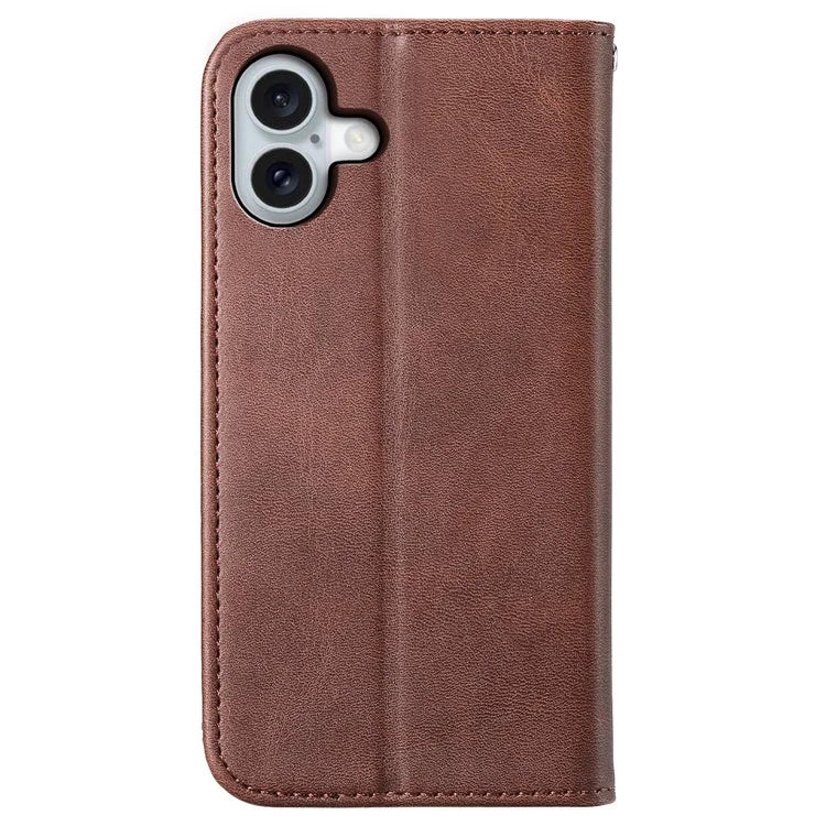 For iPhone 16 Plus Stand Case Imprinted PU Leather Wallet Phone Cover