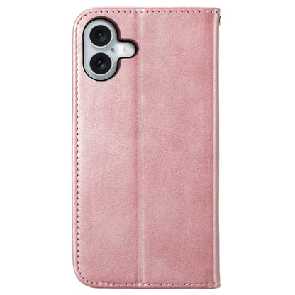 For iPhone 16 Plus Stand Case Imprinted PU Leather Wallet Phone Cover