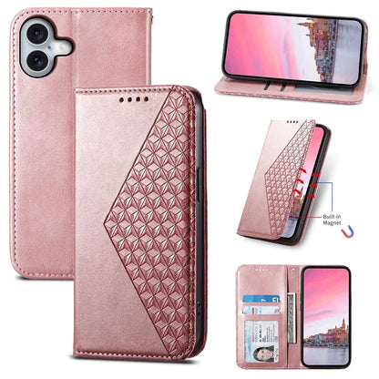For iPhone 16 Plus Stand Case Imprinted PU Leather Wallet Phone Cover