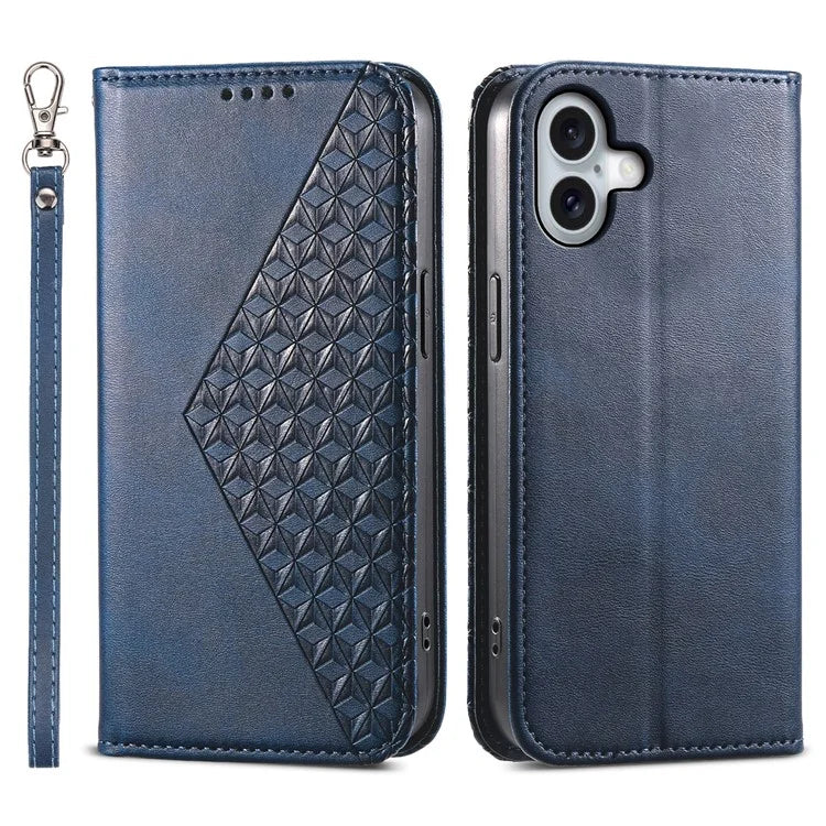 For iPhone 16 Plus Stand Case Imprinted PU Leather Wallet Phone Cover
