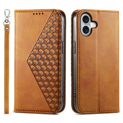 For iPhone 16 Plus Stand Case Imprinted PU Leather Wallet Phone Cover