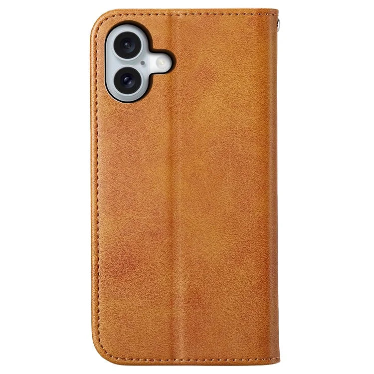 For iPhone 16 Plus Stand Case Imprinted PU Leather Wallet Phone Cover