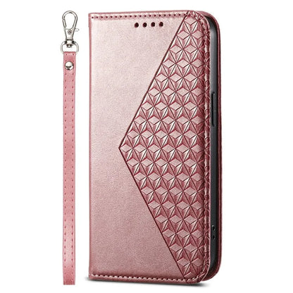 For iPhone 16 Wallet Case Calf Texture PU Leather Phone Cover with Strap