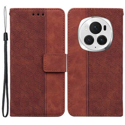 For Honor Magic6 Pro 5G Case Wallet PU Leather Geometry Phone Cover