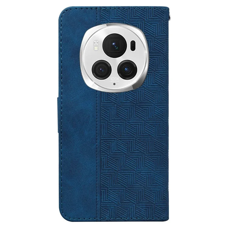 For Honor Magic6 Pro 5G Case Wallet PU Leather Geometry Phone Cover