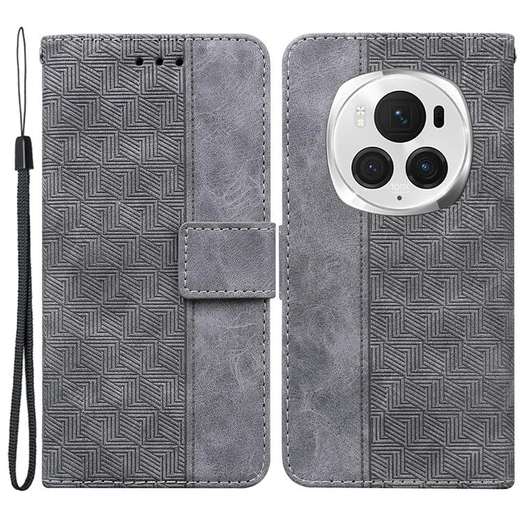 For Honor Magic6 Pro 5G Case Wallet PU Leather Geometry Phone Cover