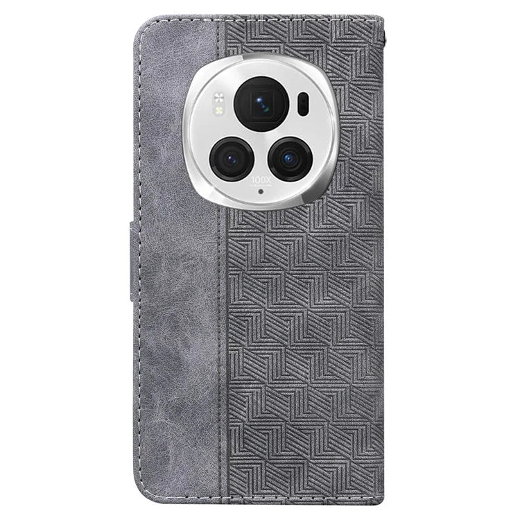 For Honor Magic6 Pro 5G Case Wallet PU Leather Geometry Phone Cover