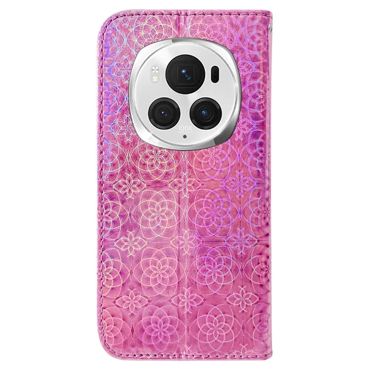 For Honor Magic6 Pro 5G Phone Case Dazzling Flower Protective Leather Cover