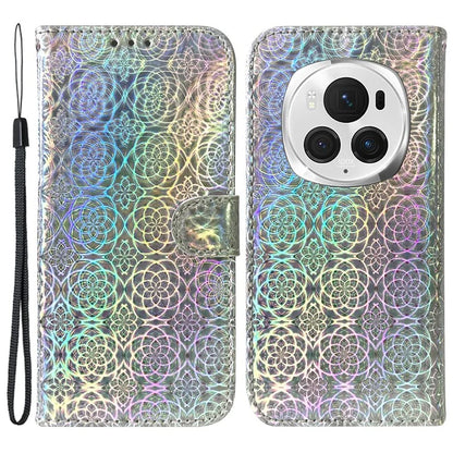 For Honor Magic6 Pro 5G Phone Case Dazzling Flower Protective Leather Cover