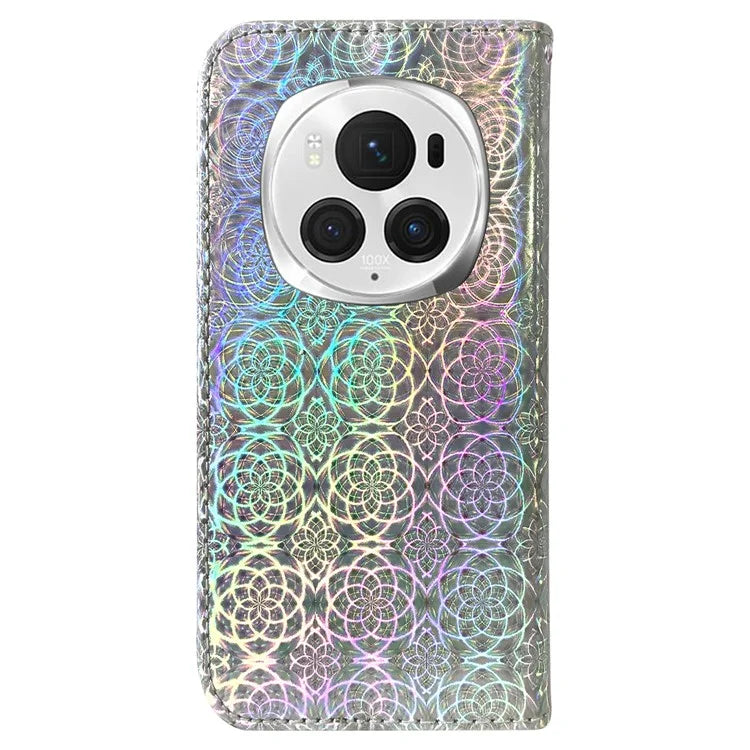 For Honor Magic6 Pro 5G Phone Case Dazzling Flower Protective Leather Cover