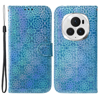 For Honor Magic6 Pro 5G Phone Case Dazzling Flower Protective Leather Cover