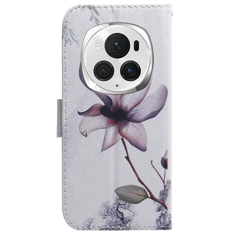 For Honor Magic6 Pro 5G Leather Case Pattern Print Wallet Phone Cover