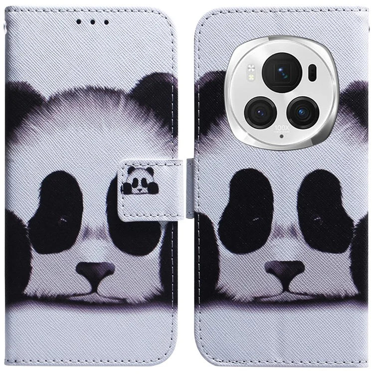For Honor Magic6 Pro 5G Leather Case Pattern Print Wallet Phone Cover