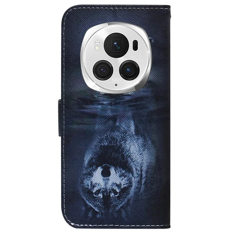 For Honor Magic6 Pro 5G Leather Case Pattern Print Wallet Phone Cover