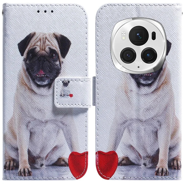 For Honor Magic6 Pro 5G Leather Case Pattern Print Wallet Phone Cover