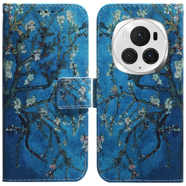 For Honor Magic6 Pro 5G Leather Case Pattern Print Wallet Phone Cover