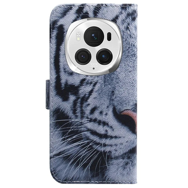 For Honor Magic6 Pro 5G Leather Case Pattern Print Wallet Phone Cover