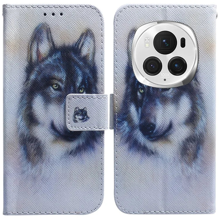 For Honor Magic6 Pro 5G Leather Case Pattern Print Wallet Phone Cover