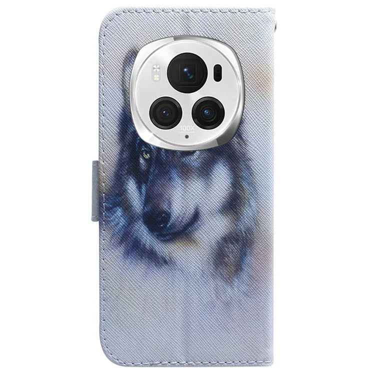 For Honor Magic6 Pro 5G Leather Case Pattern Print Wallet Phone Cover