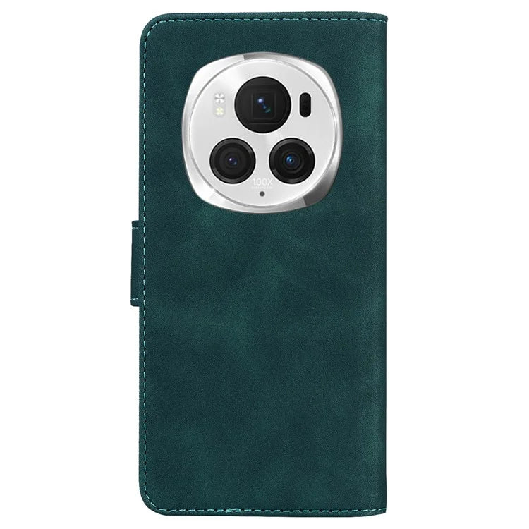 For Honor Magic6 Pro 5G Leather Wallet Case Solid Color Phone Cover
