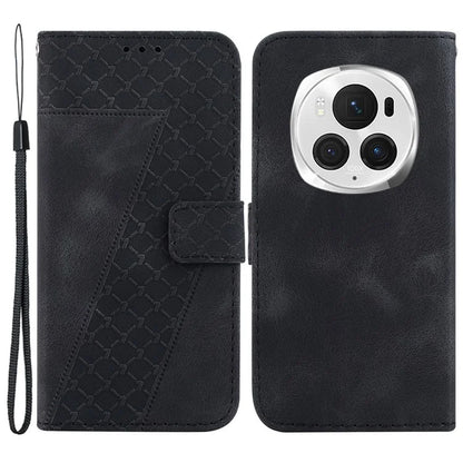 For Honor Magic6 Pro 5G Leather Case 7-Shaped Pattern Phone Cover