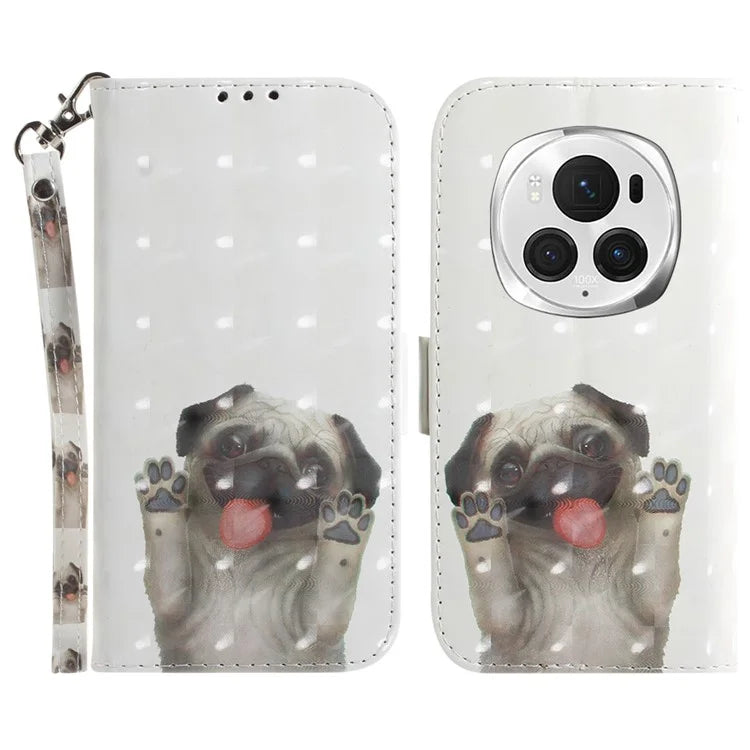 For Honor Magic6 Pro 5G Case Wallet Leather Phone Cover Pattern Printing